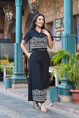 Classic Embroidery Black Co-Ord Set