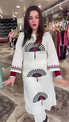 Women's Stylish and Cotton Flex Black Printed Kurta Set