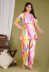Multicolor co-ord set, printed co-ord set, wearline