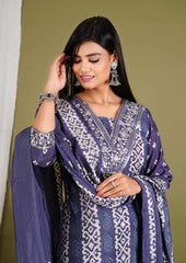 silk dupatta set, printed dupatta set, wearline