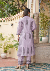 Purple dupatta set,cotton dupatta set, wearline