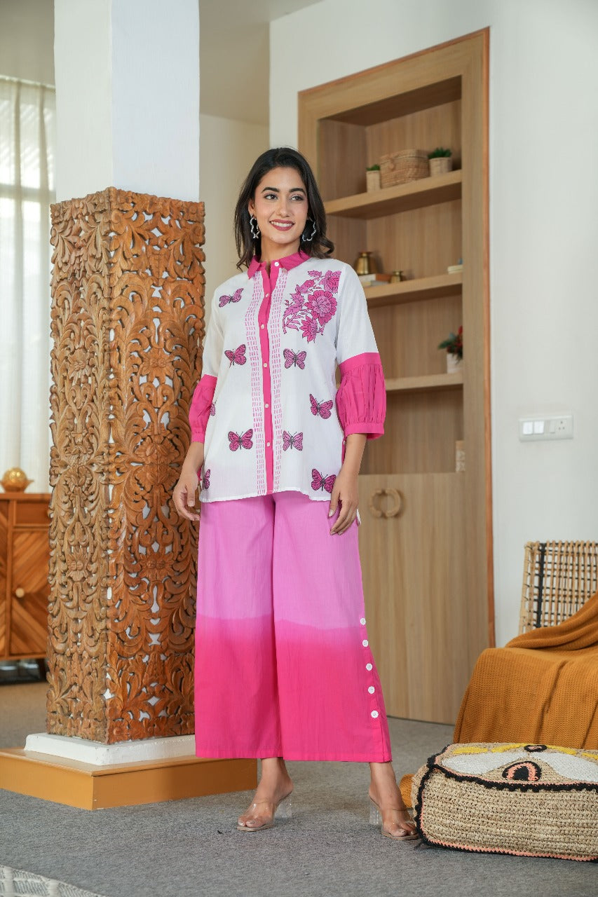 Pink co-ord set, cotton co-ord set, wearline