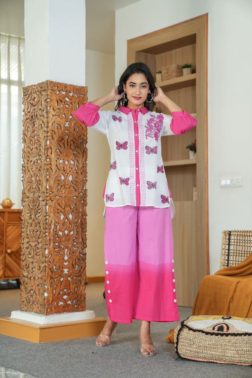 Pink co-ord set, cotton co-ord set, wearline