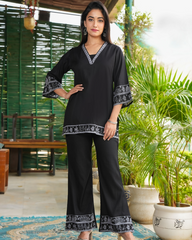 Black co-ord set, rayon co-ord set, wearline