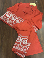 Classic Embroidery Rust Co-Ord Set