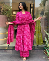 Wearline, Kurta Set, Dupatta set, Pink suit