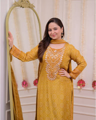 Marigold Majesty Kurta Pant and Dupatta Set