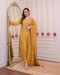 Marigold Majesty Kurta Pant and Dupatta Set