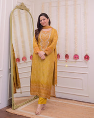 Marigold Majesty Kurta Pant and Dupatta Set