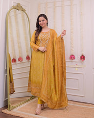 Marigold Majesty Kurta Pant and Dupatta Set