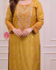 Marigold Majesty Kurta Pant and Dupatta Set