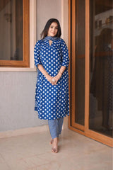 Wearline, Kurta set with dupatta, polka dots