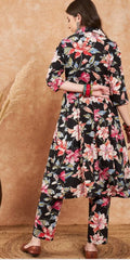BLACK FLORAL PRINT CO-ORD SET