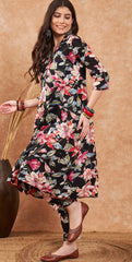 BLACK FLORAL PRINT CO-ORD SET