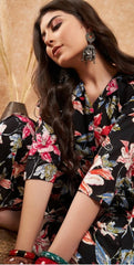 BLACK FLORAL PRINT CO-ORD SET