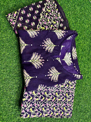 Soft Grace Purple Cotton Kurta Pant and Dupatta Set