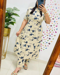 White Dabu Cotton Hand Printed Co-ord Set