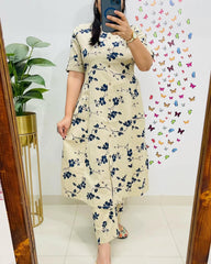 White Dabu Cotton Hand Printed Co-ord Set