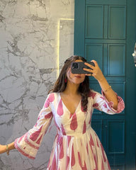 Pink Anarkali kurta Set With New Style