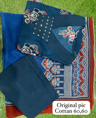 Women,s Silk Blend Embroidered Straight Kurta Set