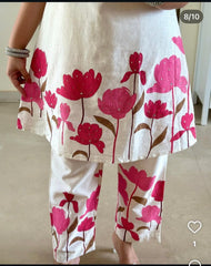 Women,s Pure Cotton Printed Floral Cotton Kurta Paint Set