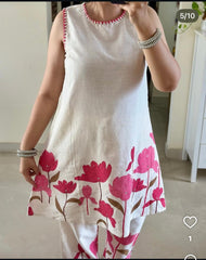 Women,s Pure Cotton Printed Floral Cotton Kurta Paint Set