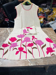 Women,s Pure Cotton Printed Floral Cotton Kurta Paint Set