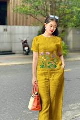 Mustard Digital Print Co-ord Set