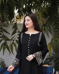 Black color, wearline, kurta palazzo