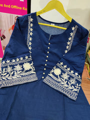 Kurta Palazo Set, Blue color, wearline