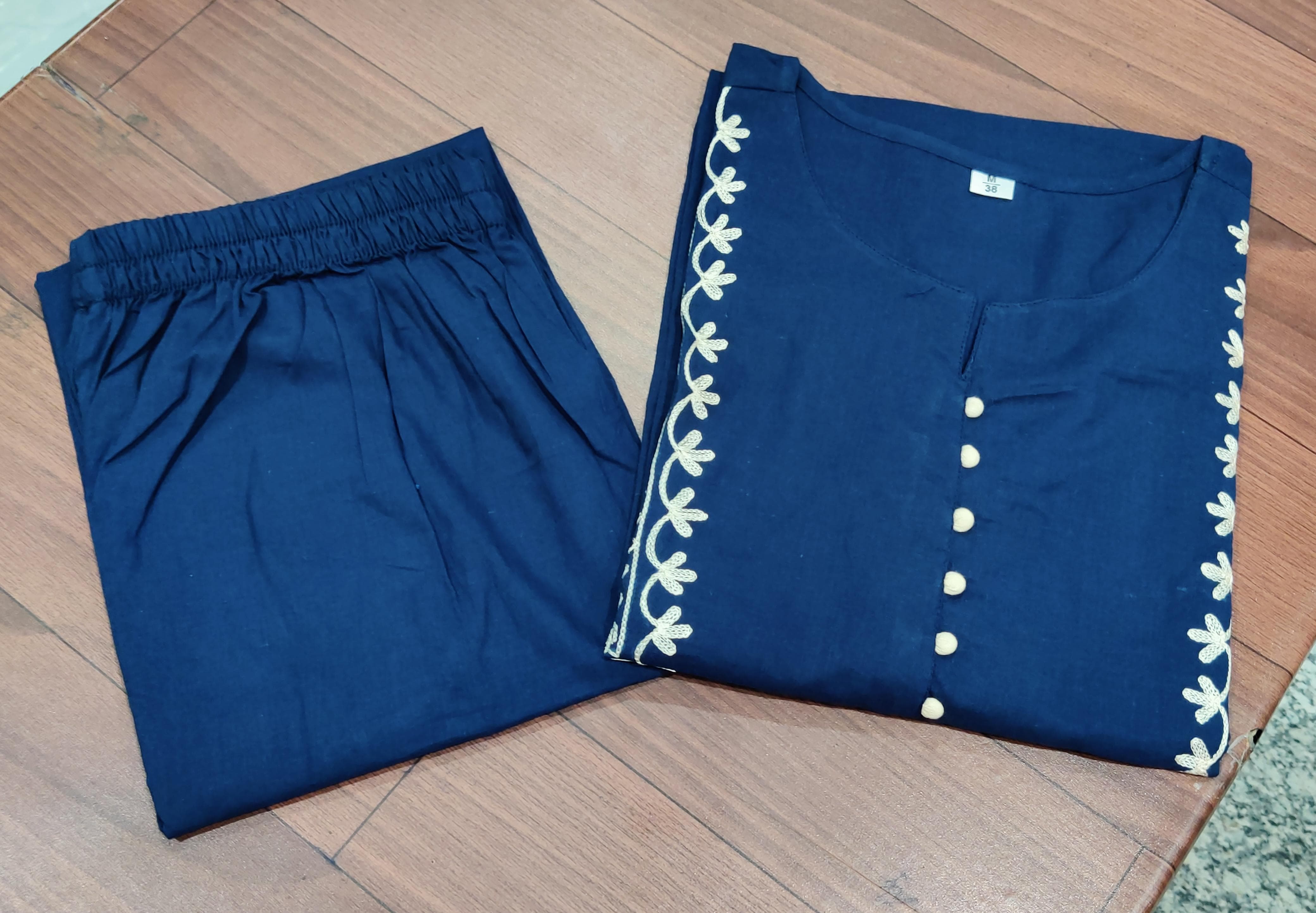 Kurta Palazo Set, Blue color, wearline