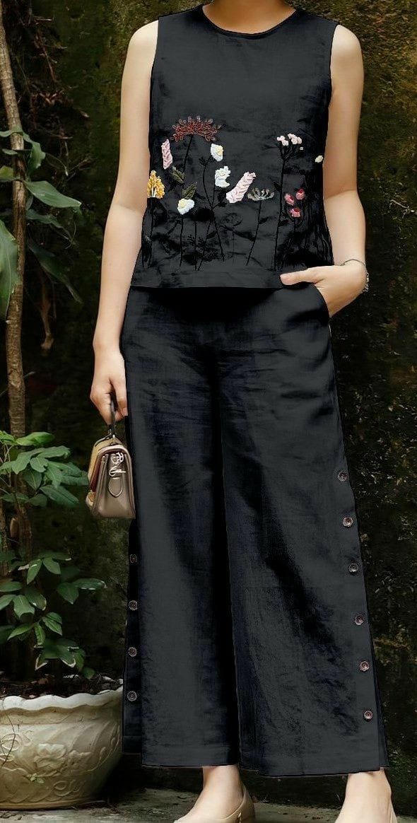 black color, wearline, co-ord set