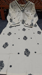 Pure Cotton Cream Color Dupatta Set