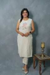 White Flex Cotton Co-ord Set