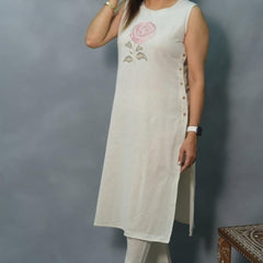 White Flex Cotton Co-ord Set