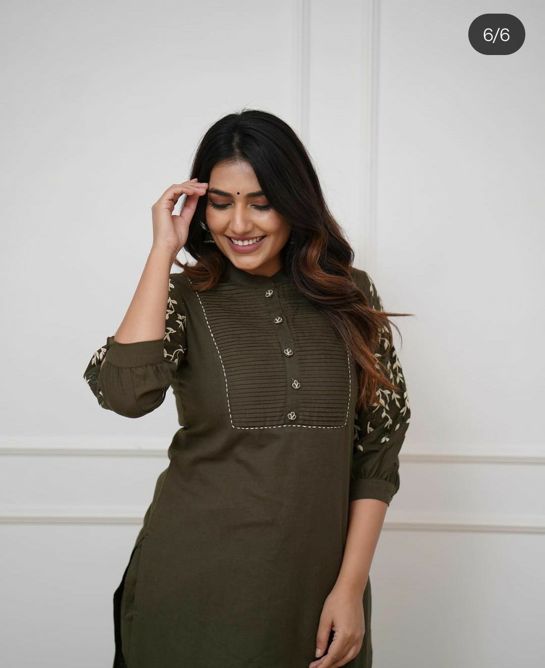 Green color, kurta pant set, wearline