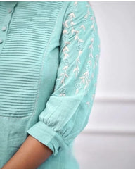 sky blue kurta pant set, wearline