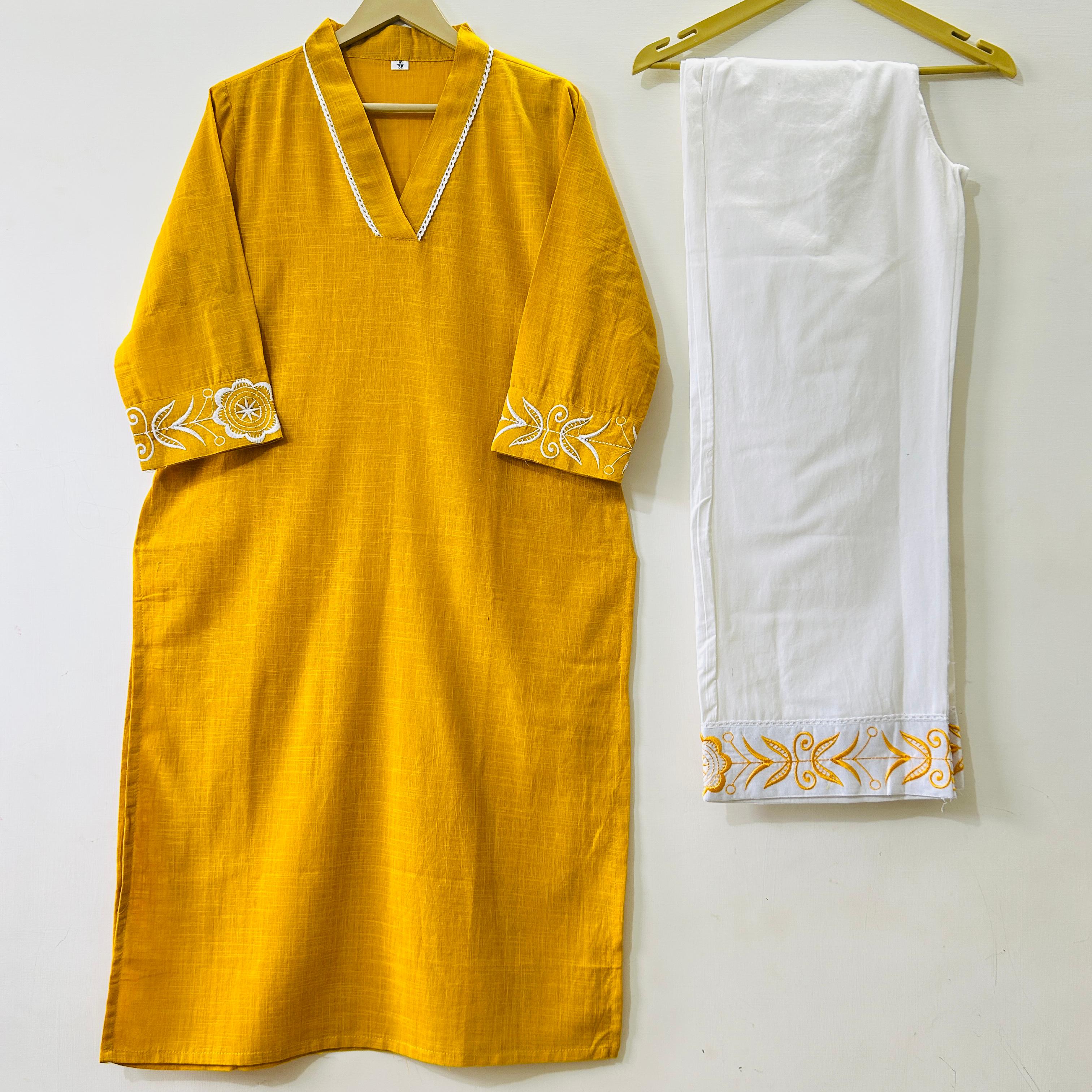 Yellow Wearline Cotton Co-ord Set