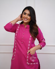 Pink Wearline Kurta Set