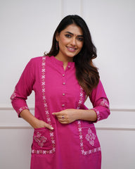 Pink Wearline Kurta Set