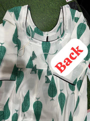 White Printed | Pure Cotton | Anarkali Dupatta Set Wearline