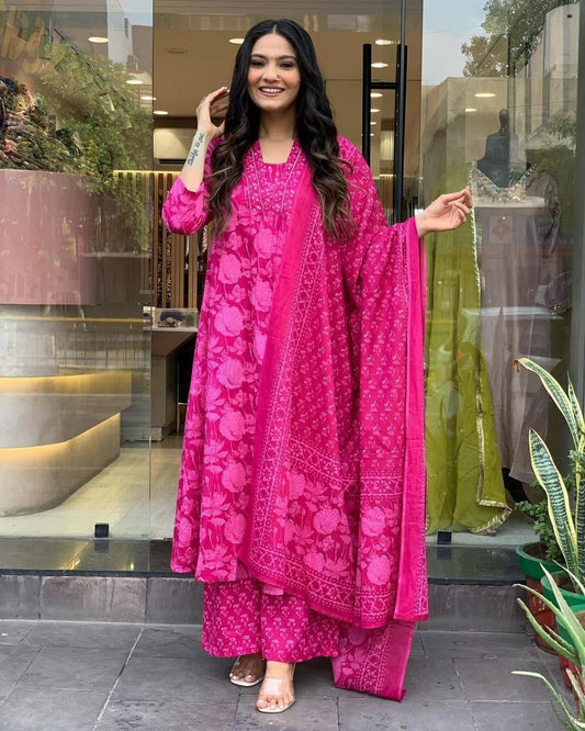 Wearline, Kurta Set, Dupatta set, Pink suit