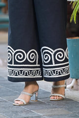 Classic Embroidery Black Co-Ord Set
