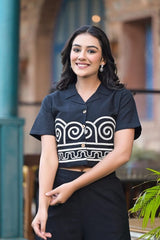 Classic Embroidery Black Co-Ord Set