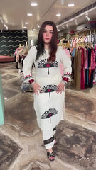 Women's  Stylish and Cotton Flex Black Printed Kurta Set