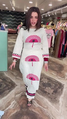 Women's  Stylish and Cotton Flex Pink Printed Kurta Set