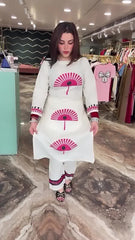 Women's  Stylish and Cotton Flex Pink Printed Kurta Set