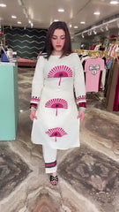 Women's  Stylish and Cotton Flex Pink Printed Kurta Set