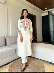 Embroidered Floral Kurta Set