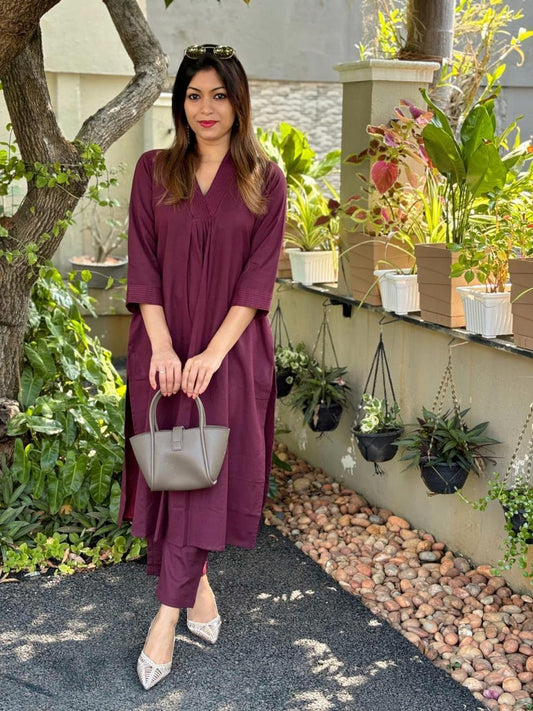Timeless Elegance Wine Co-Ord Set